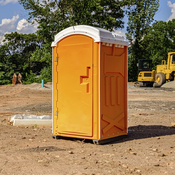 how often are the porta potties cleaned and serviced during a rental period in Oswegatchie